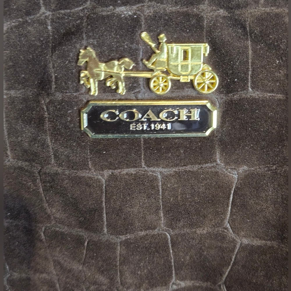 Coach Madison Embossed Suede Leather Shoulder Bag - Picture 3 of 13